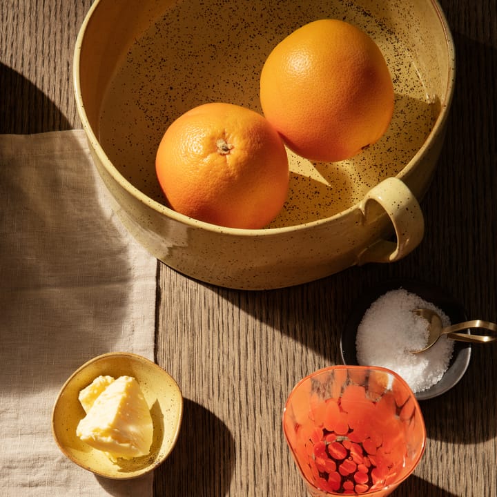 Flow Centrepiece skål - Yellow speckle - Ferm LIVING