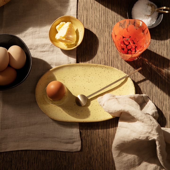 Flow frukosttallrik 14x23,5 cm - Yellow speckle - Ferm LIVING