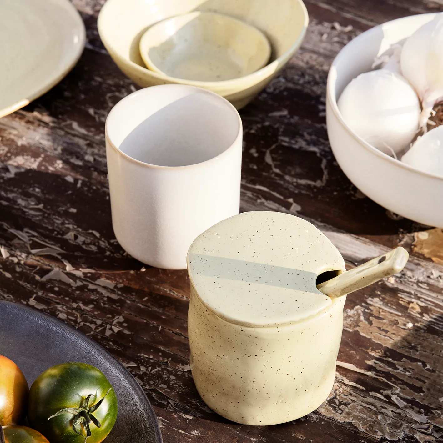 Flow syltburk med sked, Gulspräcklig Ferm Living