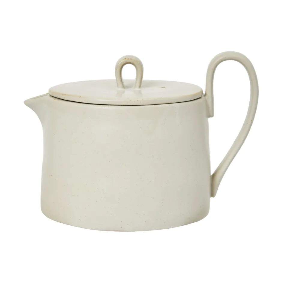 Ferm Living Flow tekanna 1,5 L Off-white speckle | Skandinavisk Design | Tekannor | Vit