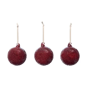 Flurry julgranskulor 3-pack - M, Picante Red - Ferm Living