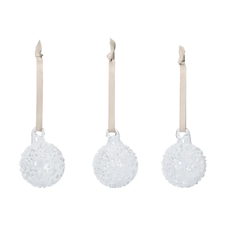 Flurry julgranskulor 3-pack - S, White - Ferm Living