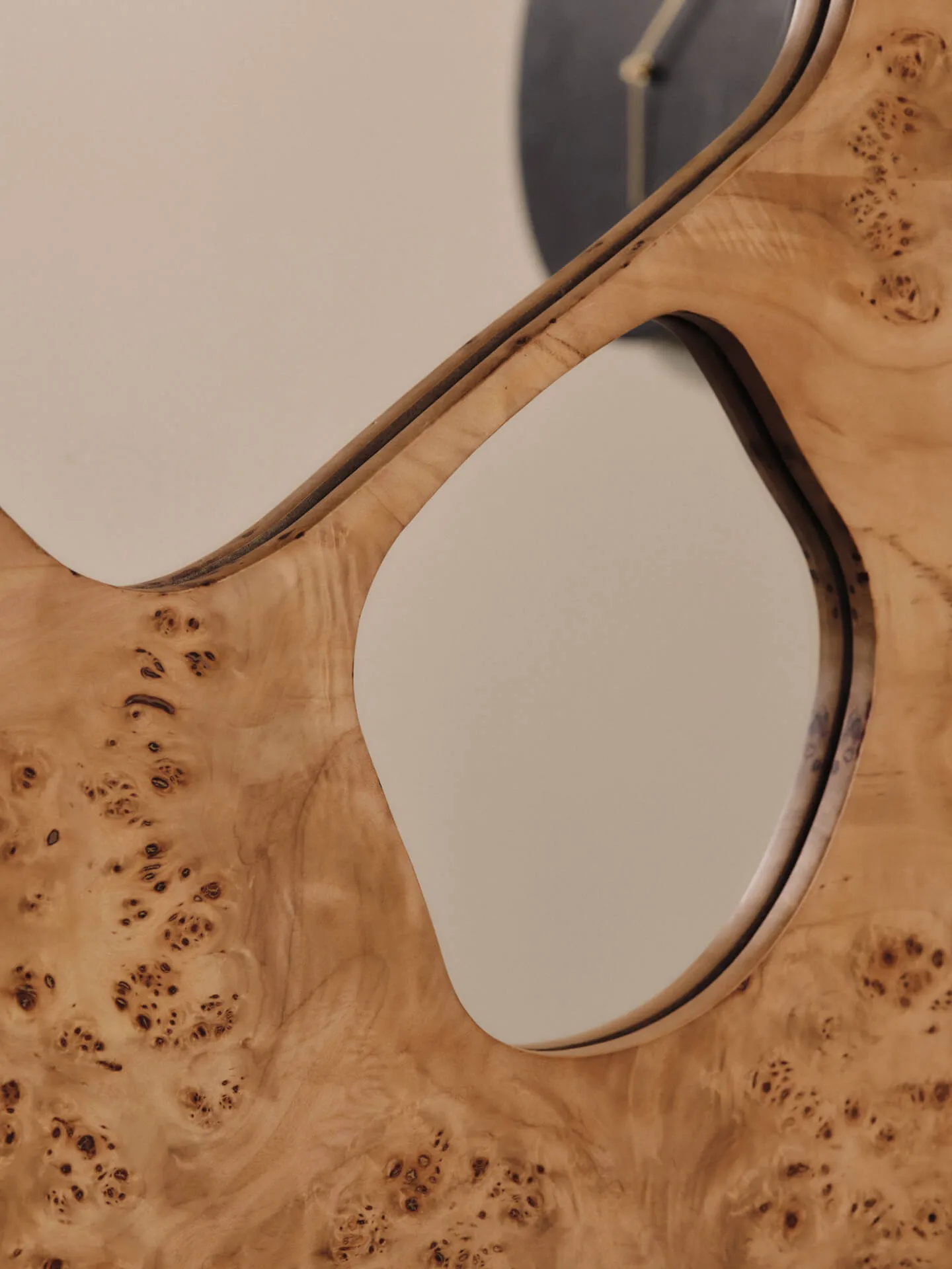 Folia spegel, Natural burl, 82 cm Ferm Living