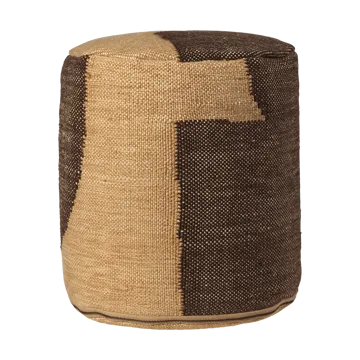 Forene cylinder pouf sittpuff Ø38x42 cm - Tan-Chocolate - Ferm Living