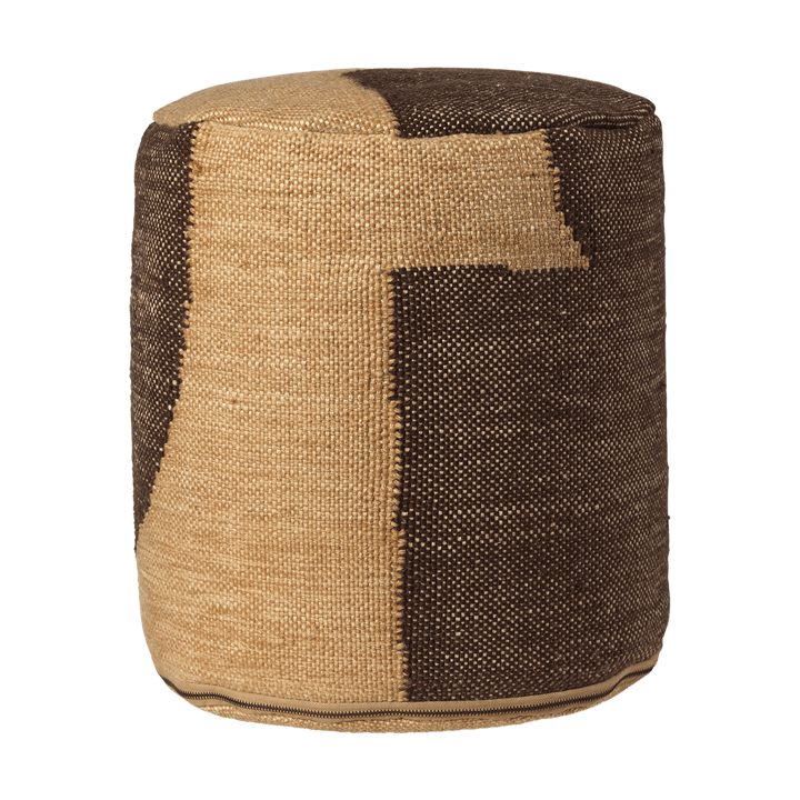 Forene cylinder pouf sittpuff Ø38x42 cm - Tan-Chocolate - Ferm LIVING