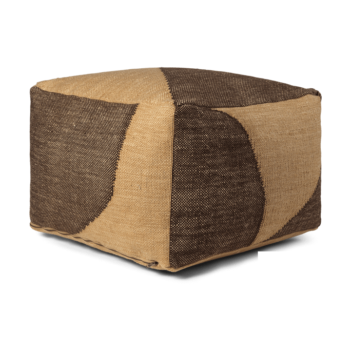 Forene square pouf sittpuff 60x60x40 cm - Tan-Chocolate - ferm LIVING