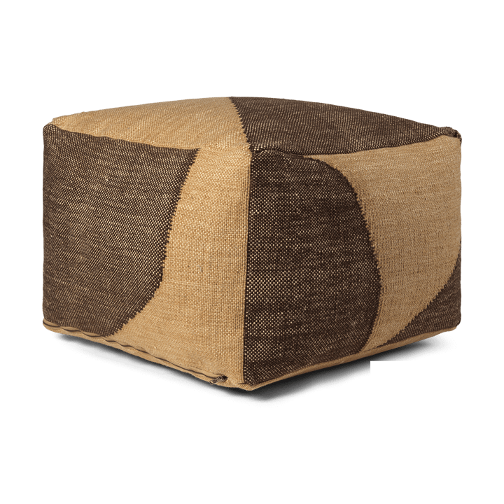 Forene square pouf sittpuff 60x60x40 cm - Tan-Chocolate - Ferm LIVING