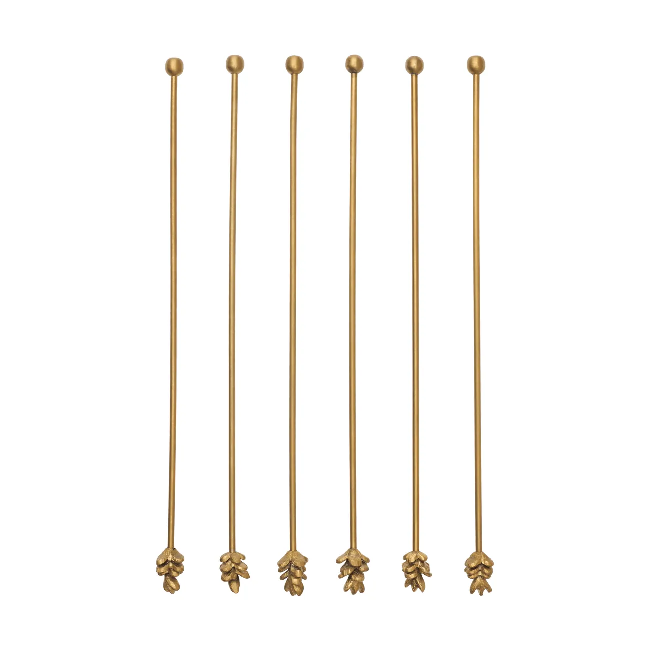 Forest drinkpinnar 6-pack, Mässing Ferm Living