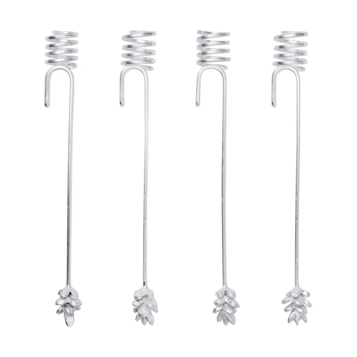 Forest ljushållare till julgran 4-pack - Silver - Ferm Living