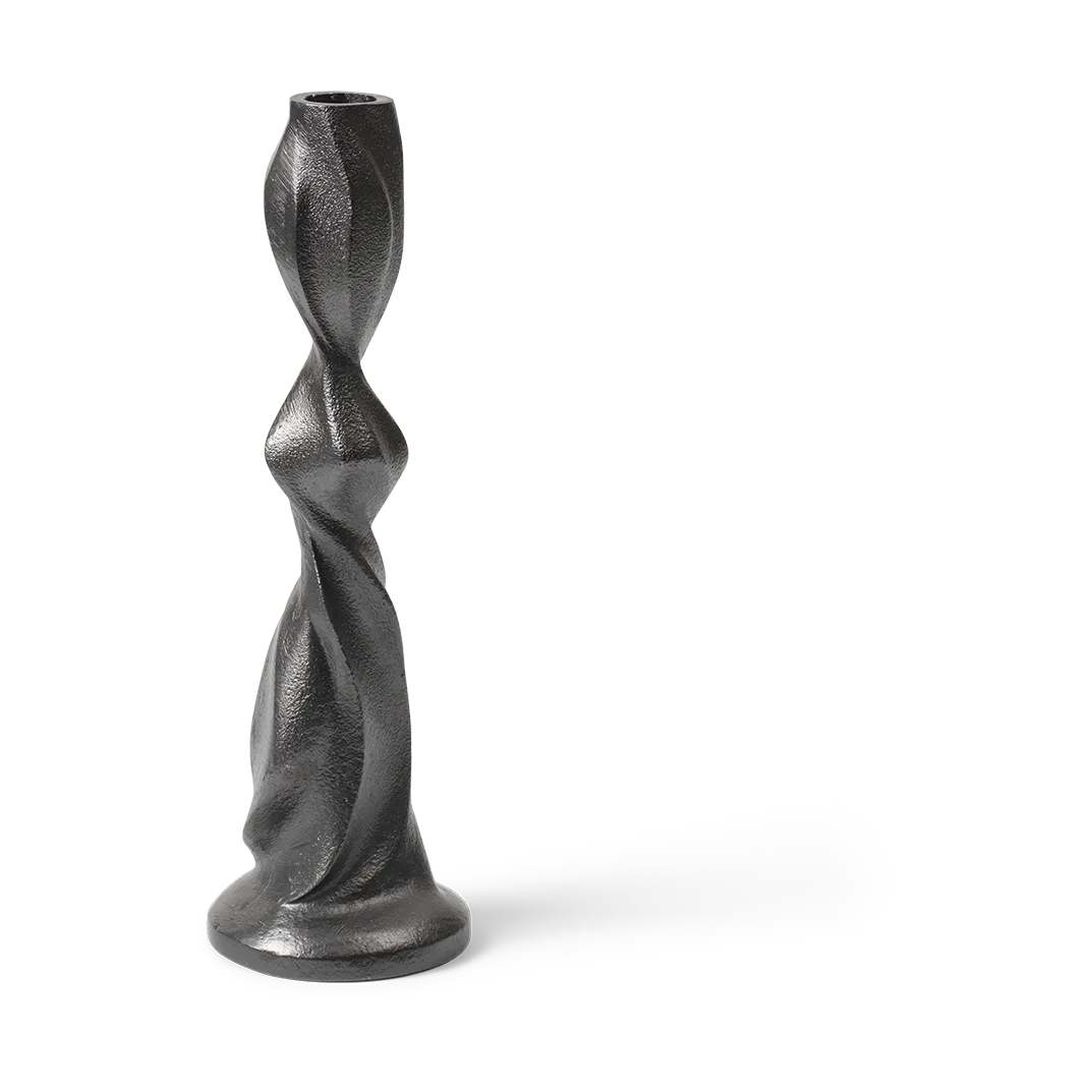 Gale ljusstake 25 cm, Blackened Aluminium Ferm Living