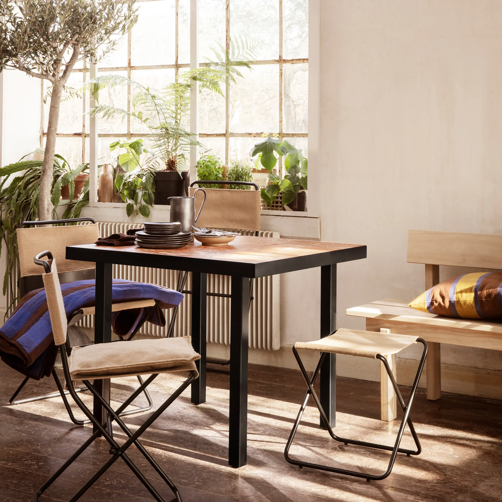 Grand filt 120x170 cm, Chocolate-bright blue Ferm Living