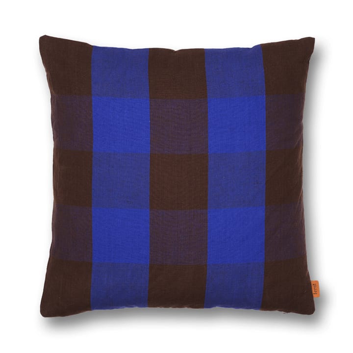 Grand kudde 50x50 cm - Chocolate-bright blue - Ferm LIVING