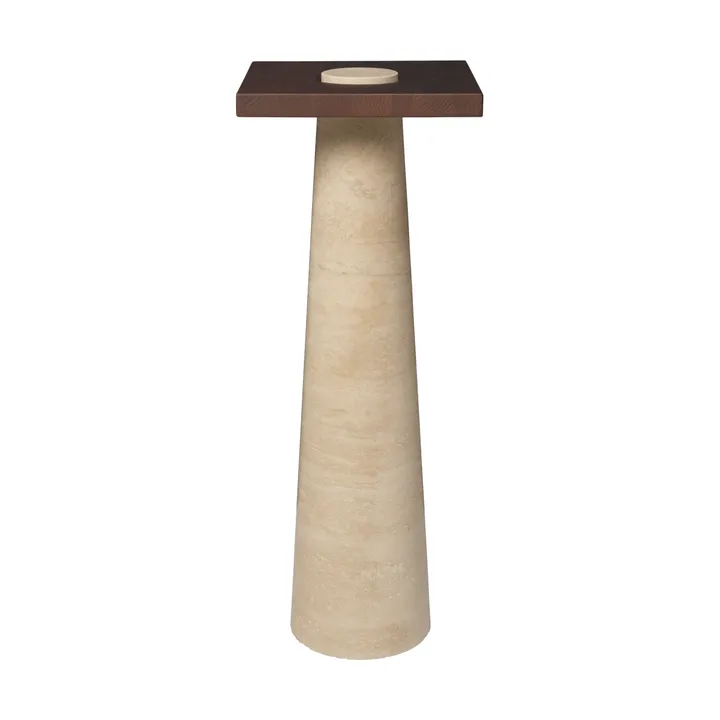 Grova pedestal - Travertine, 30x30x80 cm - Ferm Living