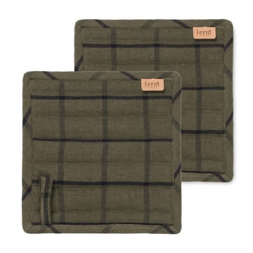Hale grytlapp 2-pack - Grön-svart - Ferm Living