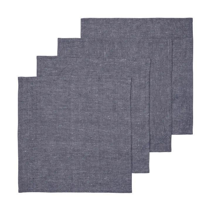Hale servett 4-pack - Indigo blue, 35x35 cm - Ferm Living