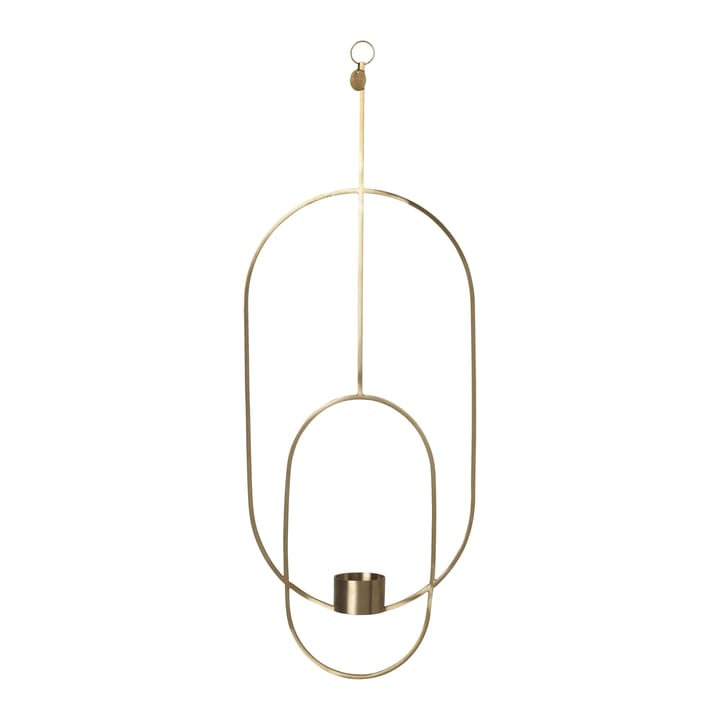 Hanging tealight ljuskrona oval - mässing - Ferm LIVING