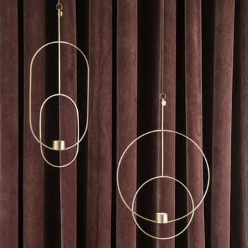 Hanging tealight ljuskrona oval - mässing - Ferm LIVING