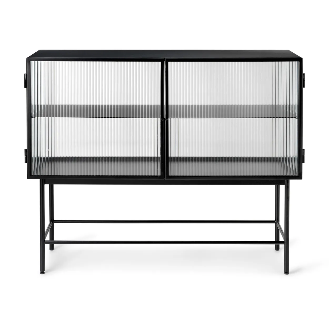Ferm Living Haze sideboard Black-vågigt glas | Skandinavisk Design | Sideboards & Skänkar | Svart