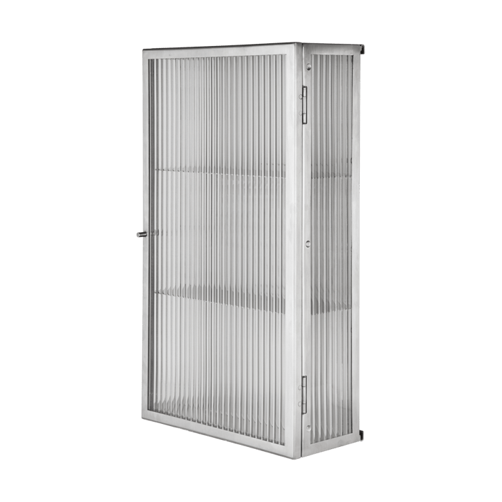 Haze väggskåp, Reeded glass - stainless steel Ferm Living