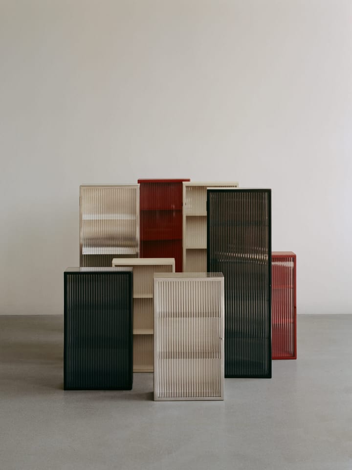 Haze väggskåp, Reeded glass - stainless steel Ferm Living