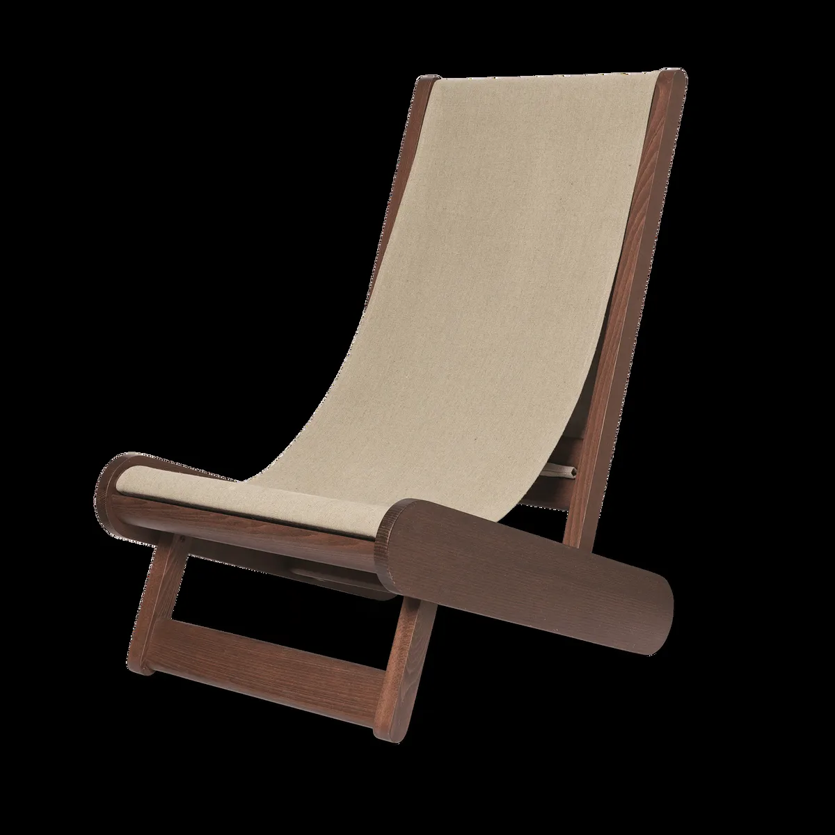 ferm LIVING Hemi Lounge Chair Dark stained, natural