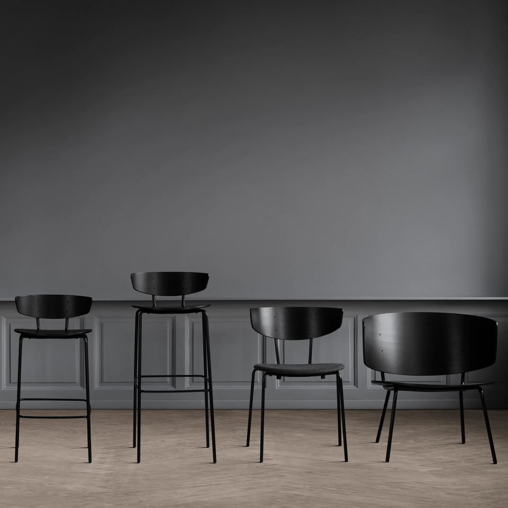 Herman barstol hög, svart Ferm Living