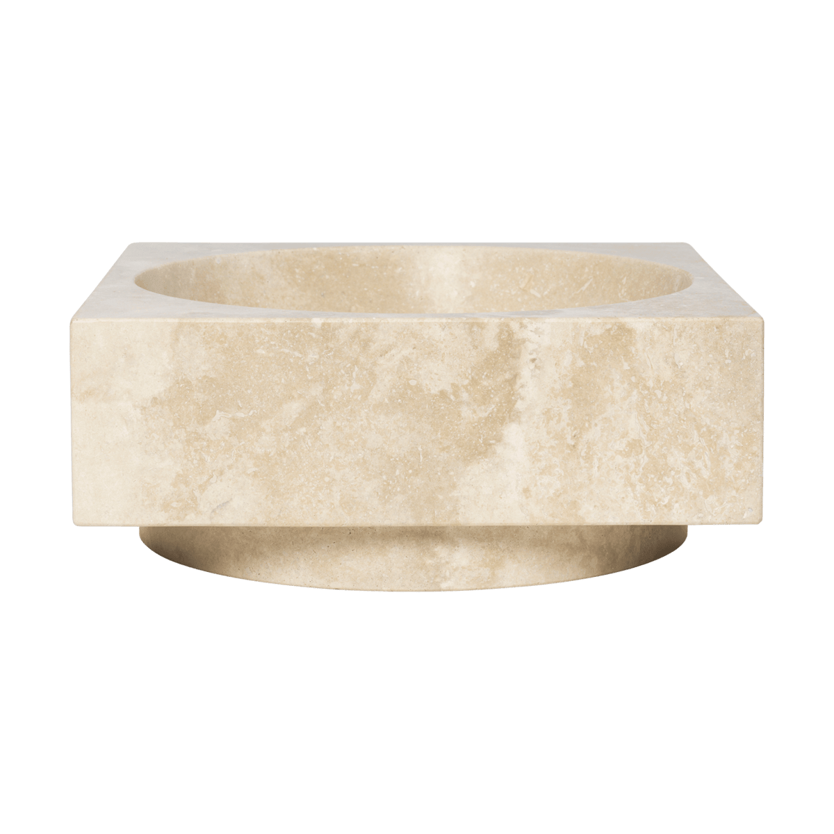 Ferm Living Hew dekorationsskål hög Travertine | Skandinavisk Design | Dekorationsskålar | Beige
