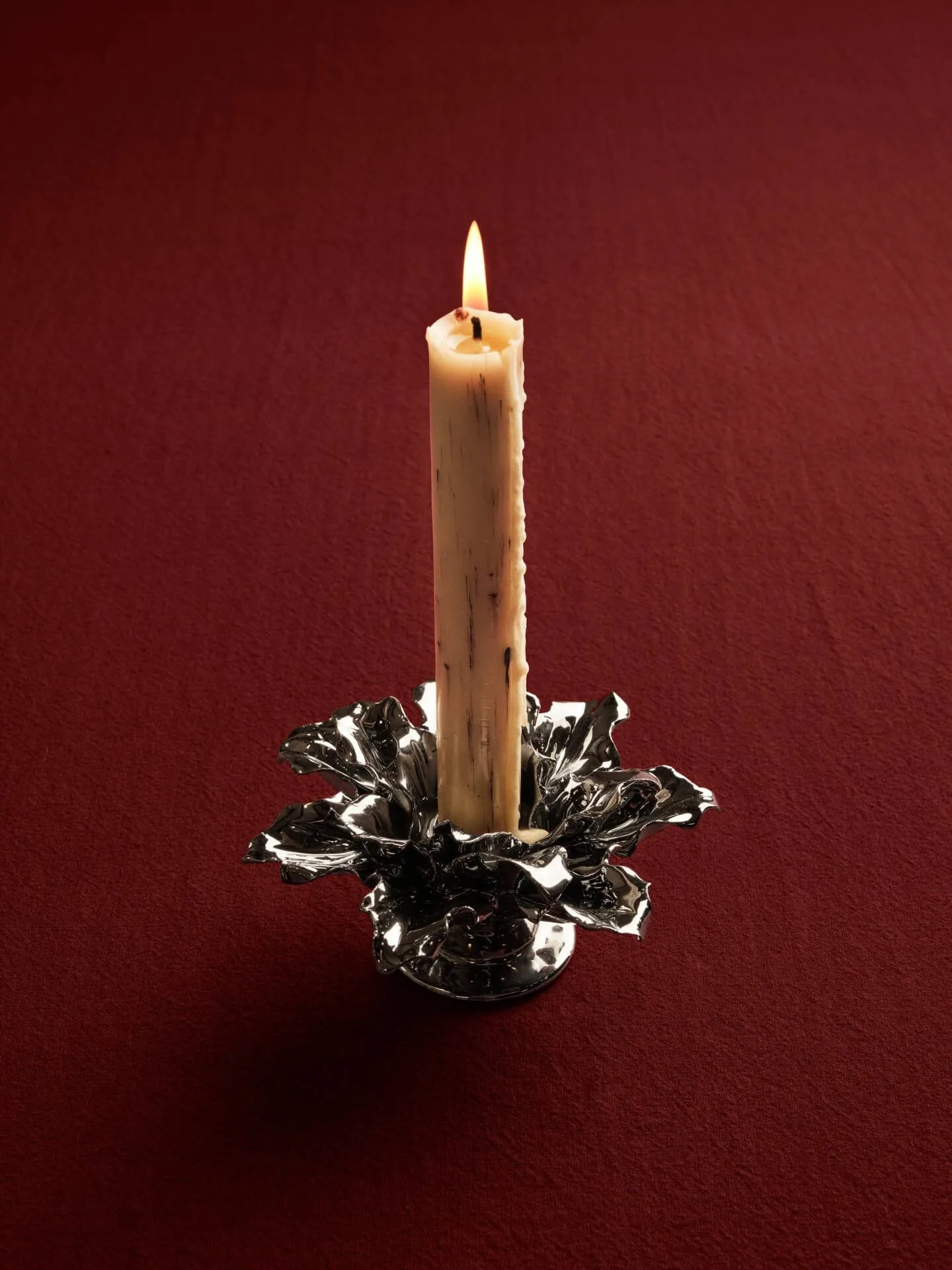 Holly Leaf ljusstake, Silver Ferm Living