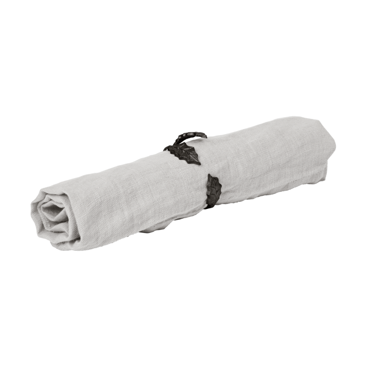 Holly leaf servettring Ø5,3 cm 4-pack, Black Brass Ferm Living
