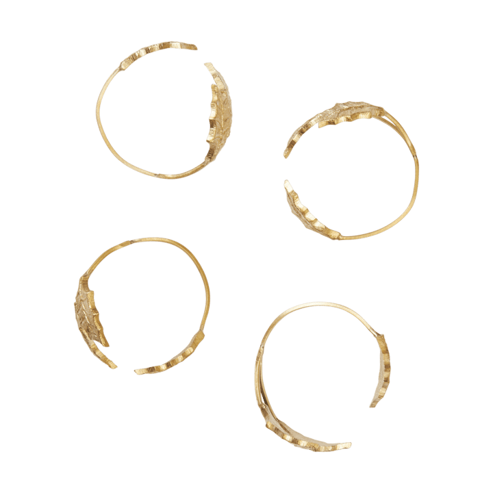 Holly leaf servettring Ø5,3 cm 4-pack - Brass - Ferm Living