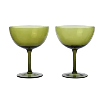 Host cocktailglas 24 cl 2-pack - Moss green - Ferm Living