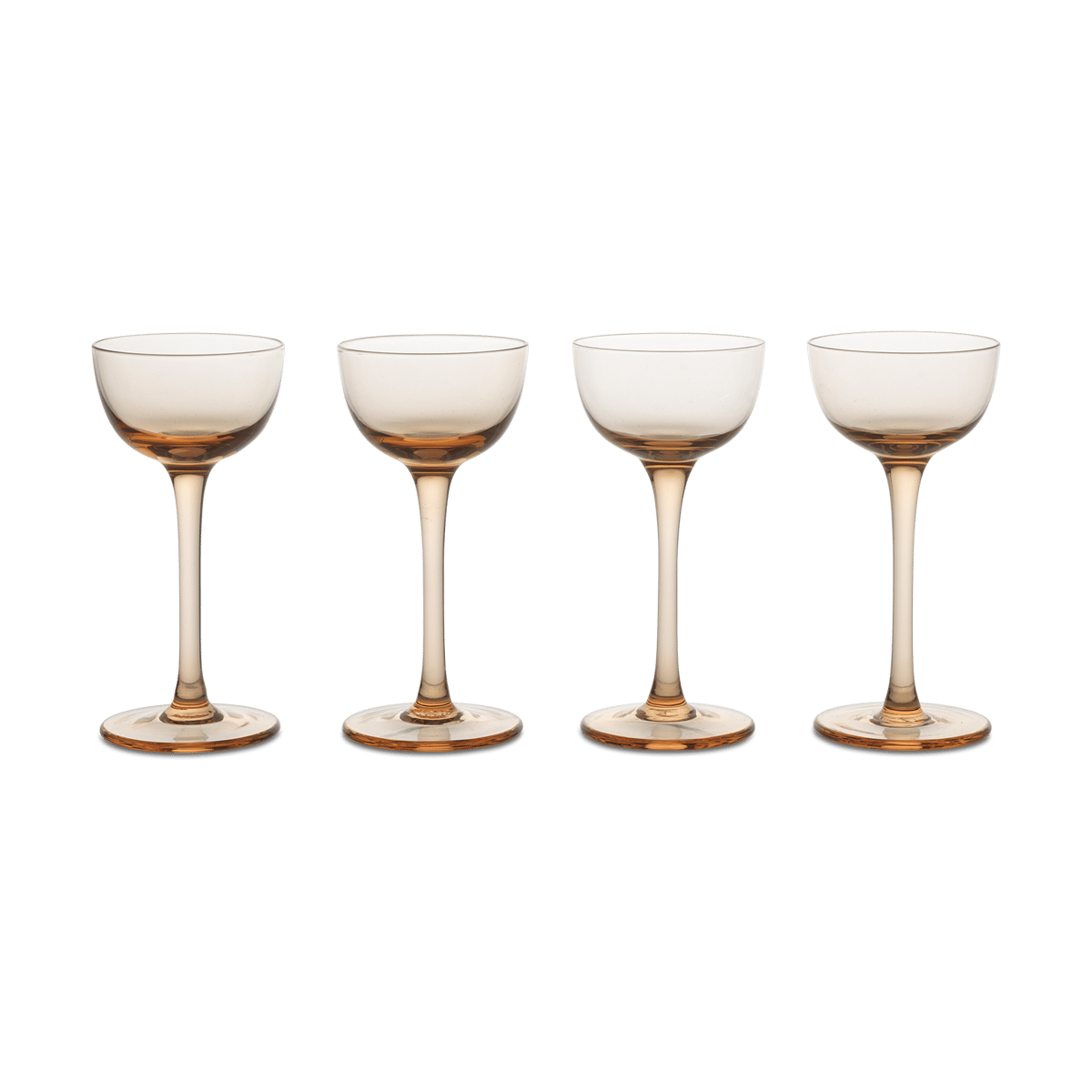Ferm Living Host likörglas 4-pack Blush | Skandinavisk Design | Snapsglas | Rosa