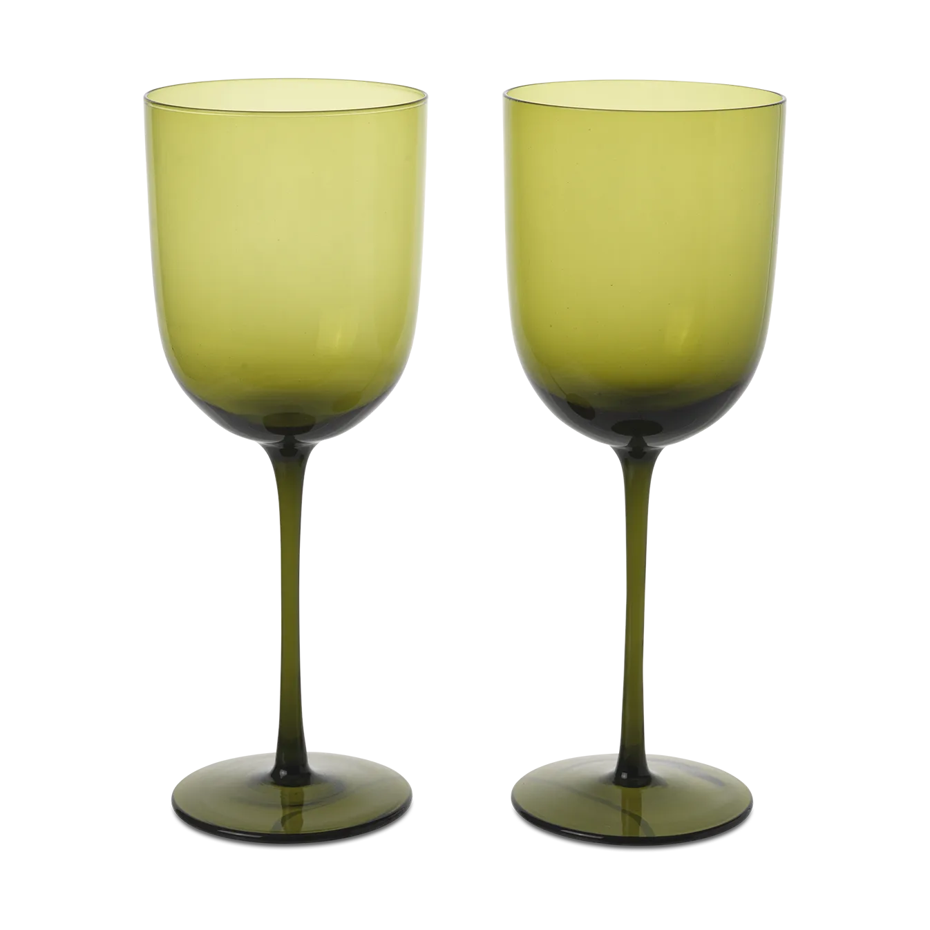 Host rödvinsglas 36 cl 2-pack, Moss Green Ferm Living