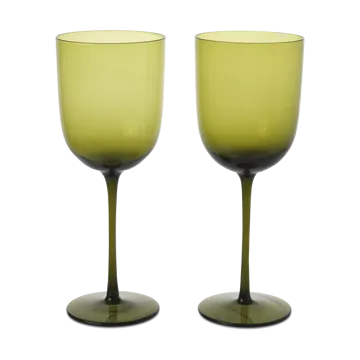 Host rödvinsglas 36 cl 2-pack - Moss Green - Ferm Living