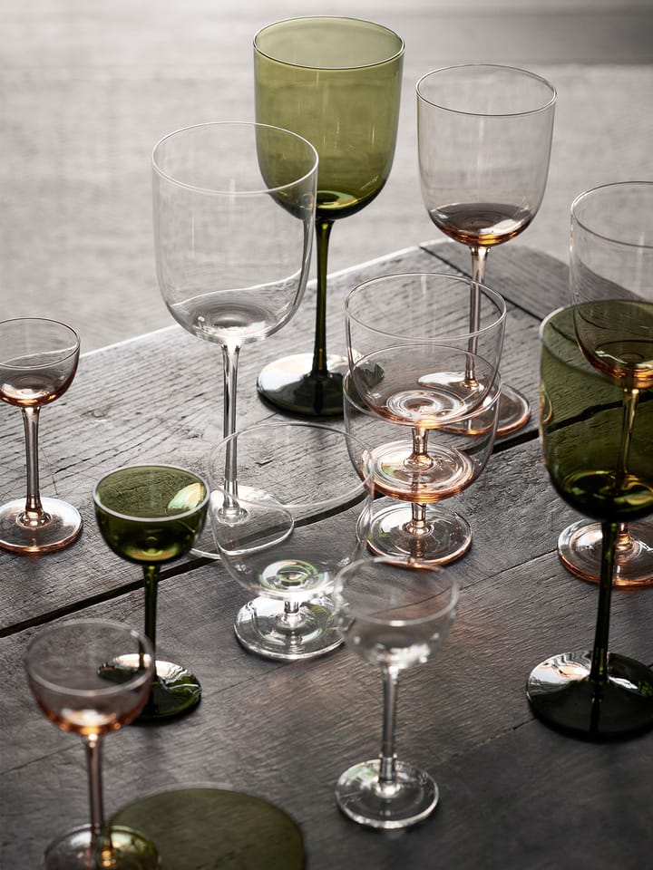 Host rödvinsglas 36 cl 2-pack - Moss Green - ferm LIVING