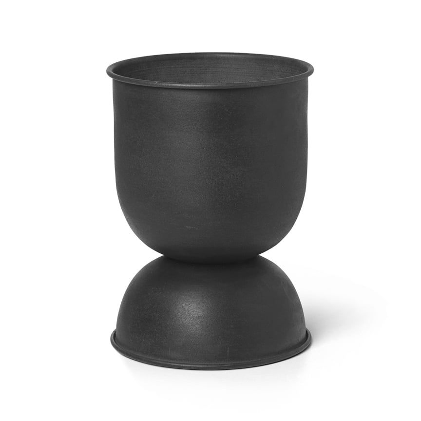 Ferm Living Hourglass kruka extra small 21 cm Svart-mörkgrå