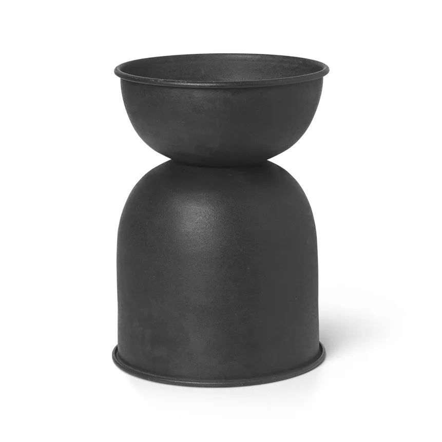 Hourglass kruka extra small Ø21 cm, Svart-mörkgrå Ferm Living
