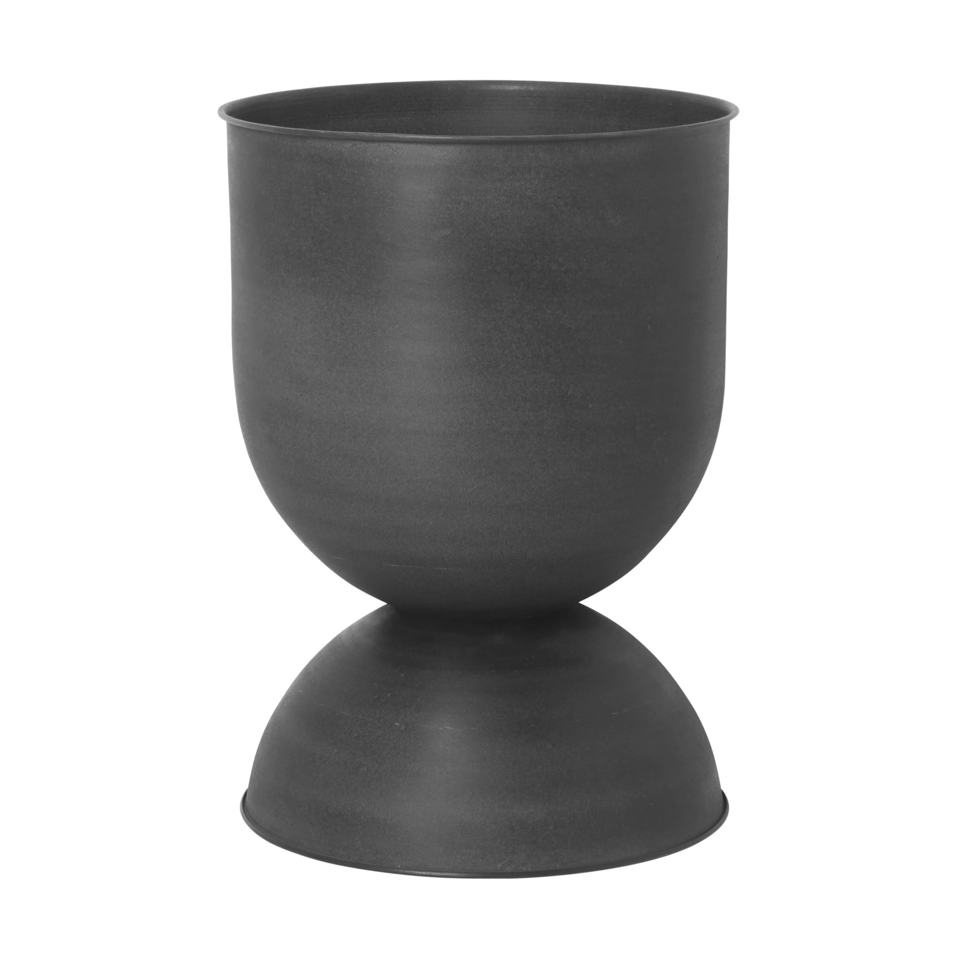 Hourglass kruka medium Ø40 cm, Svart-mörkgrå