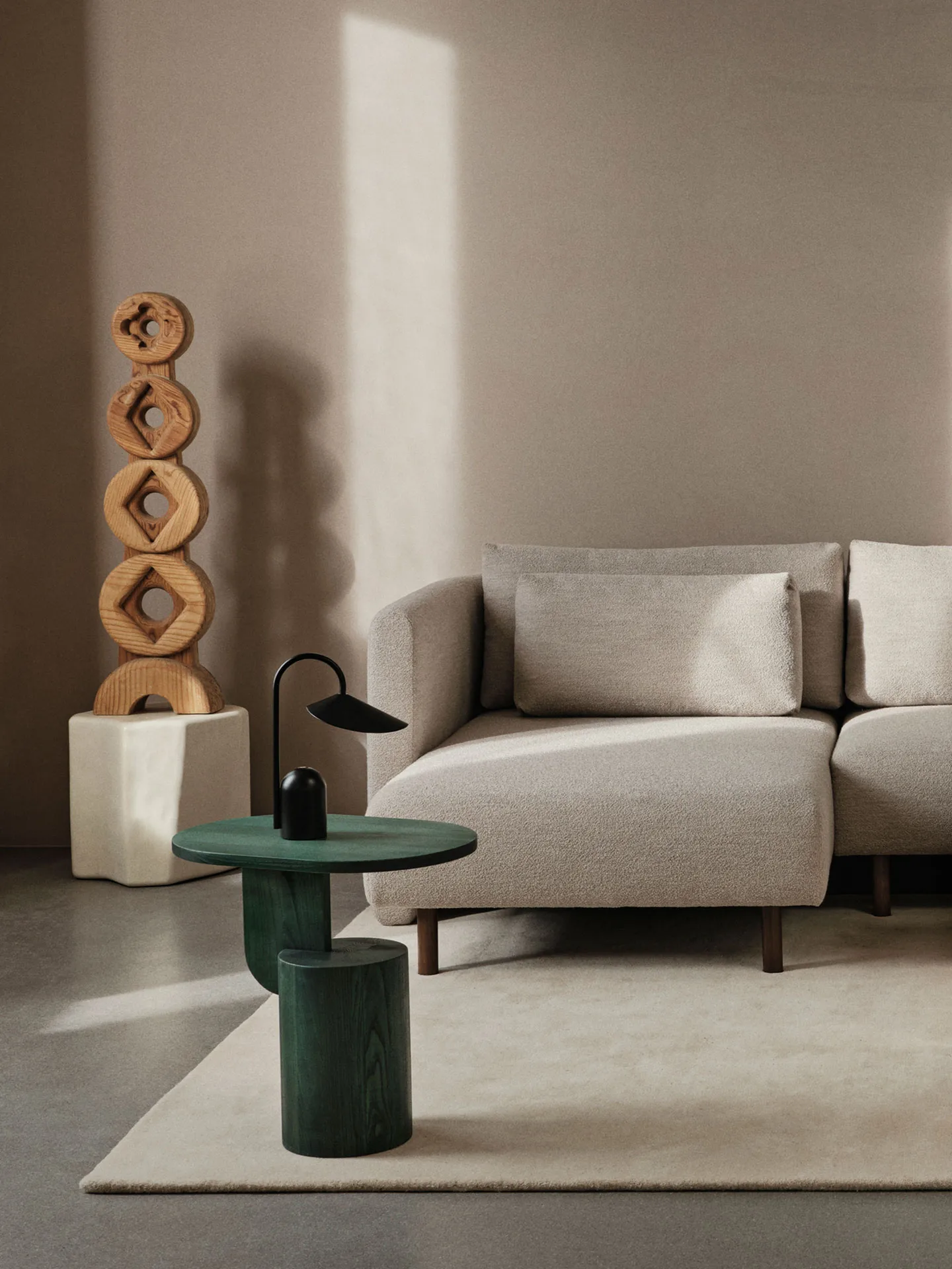 Insert sidobord, Myrtle Green Stained Ferm Living