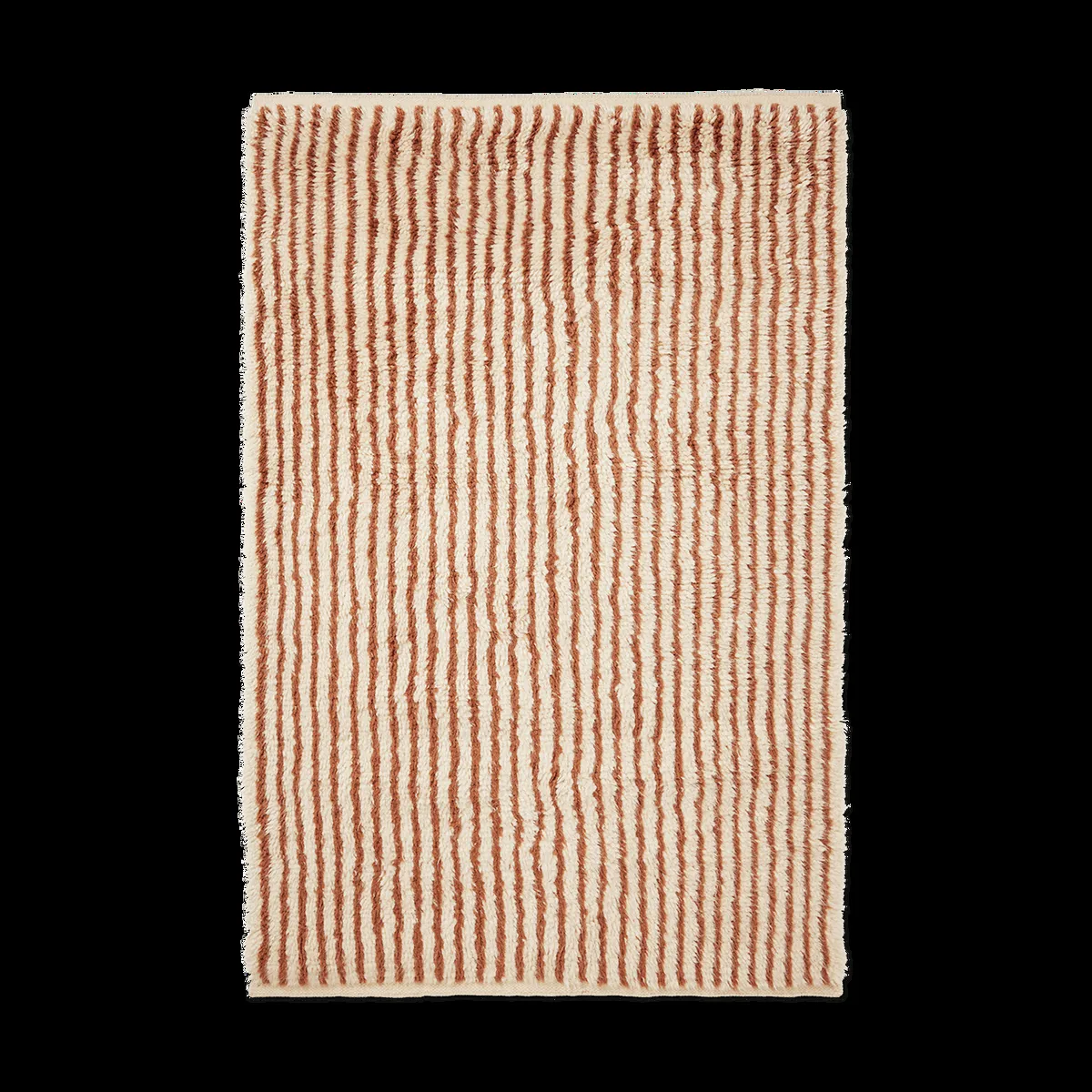 ferm LIVING Kami matta Off white-red brown, 120x180 cm