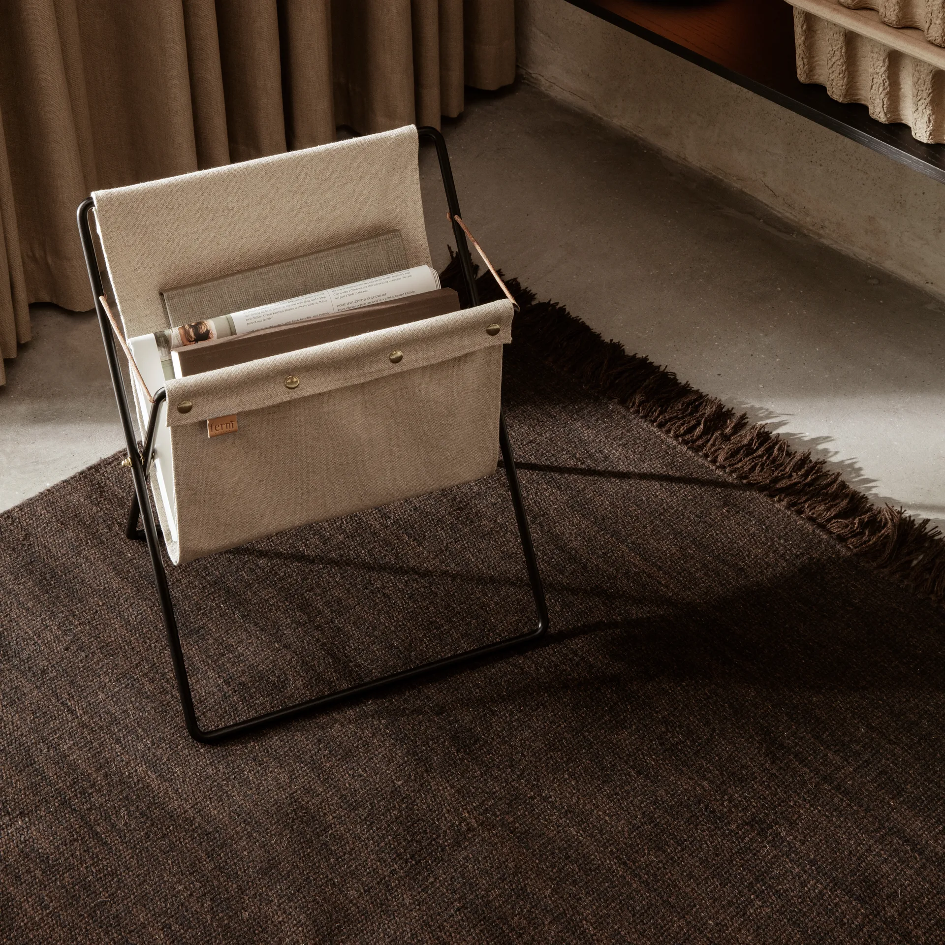 Kelim matta 240x240 cm, Dark melange Ferm Living