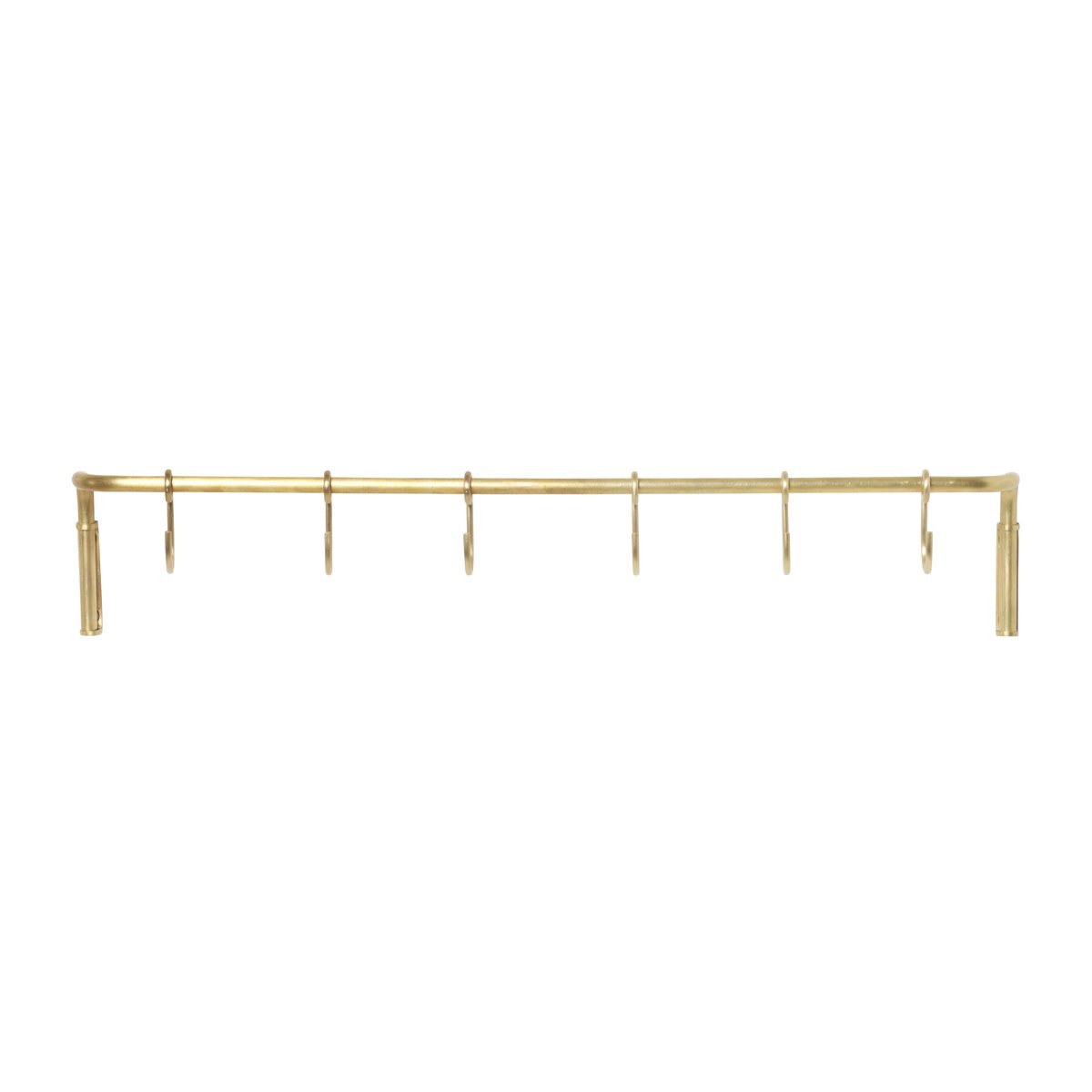 Ferm Living Kitchen köksstång med 6 st krokar Mässing