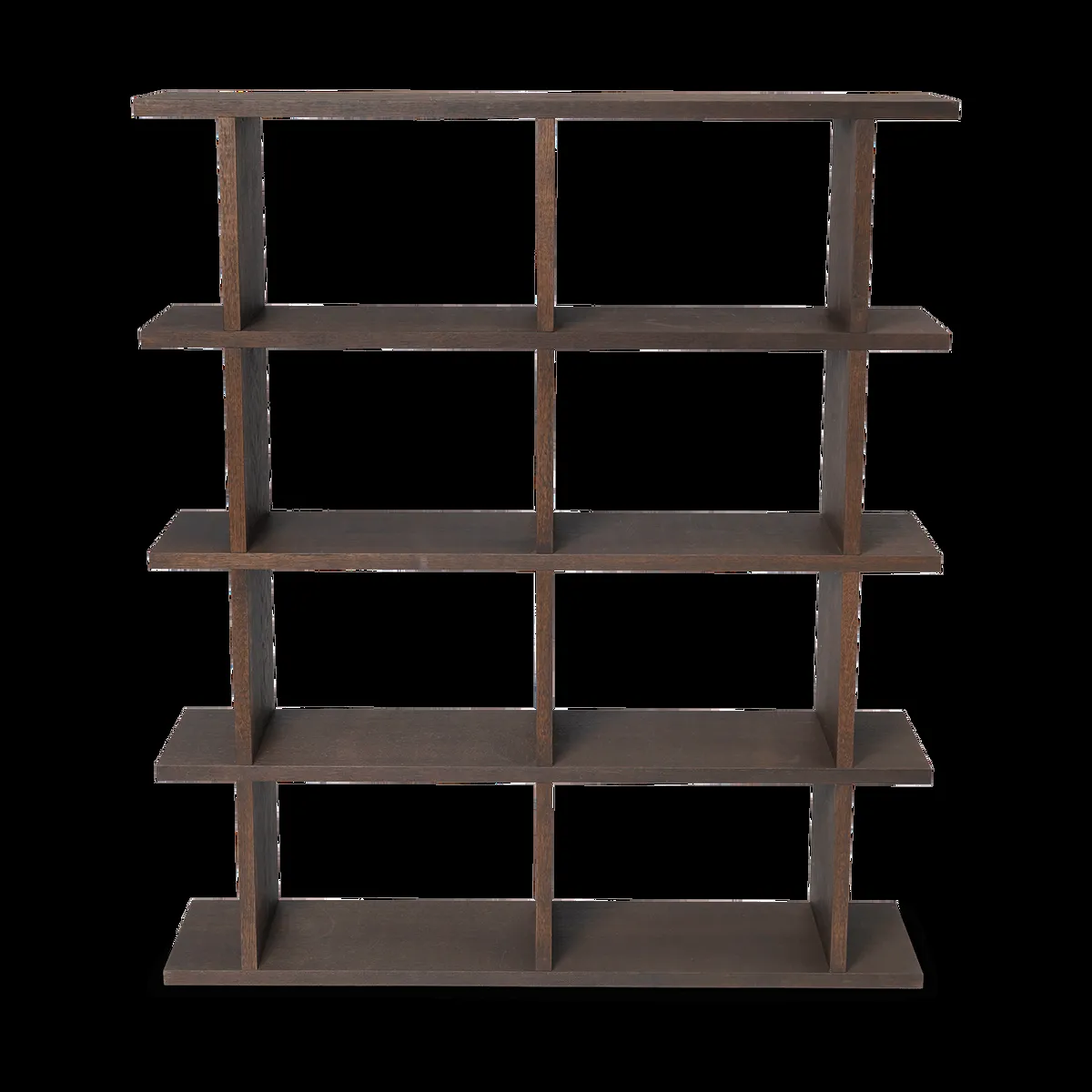 ferm LIVING Kona bokhylla 2x4 Dark stained