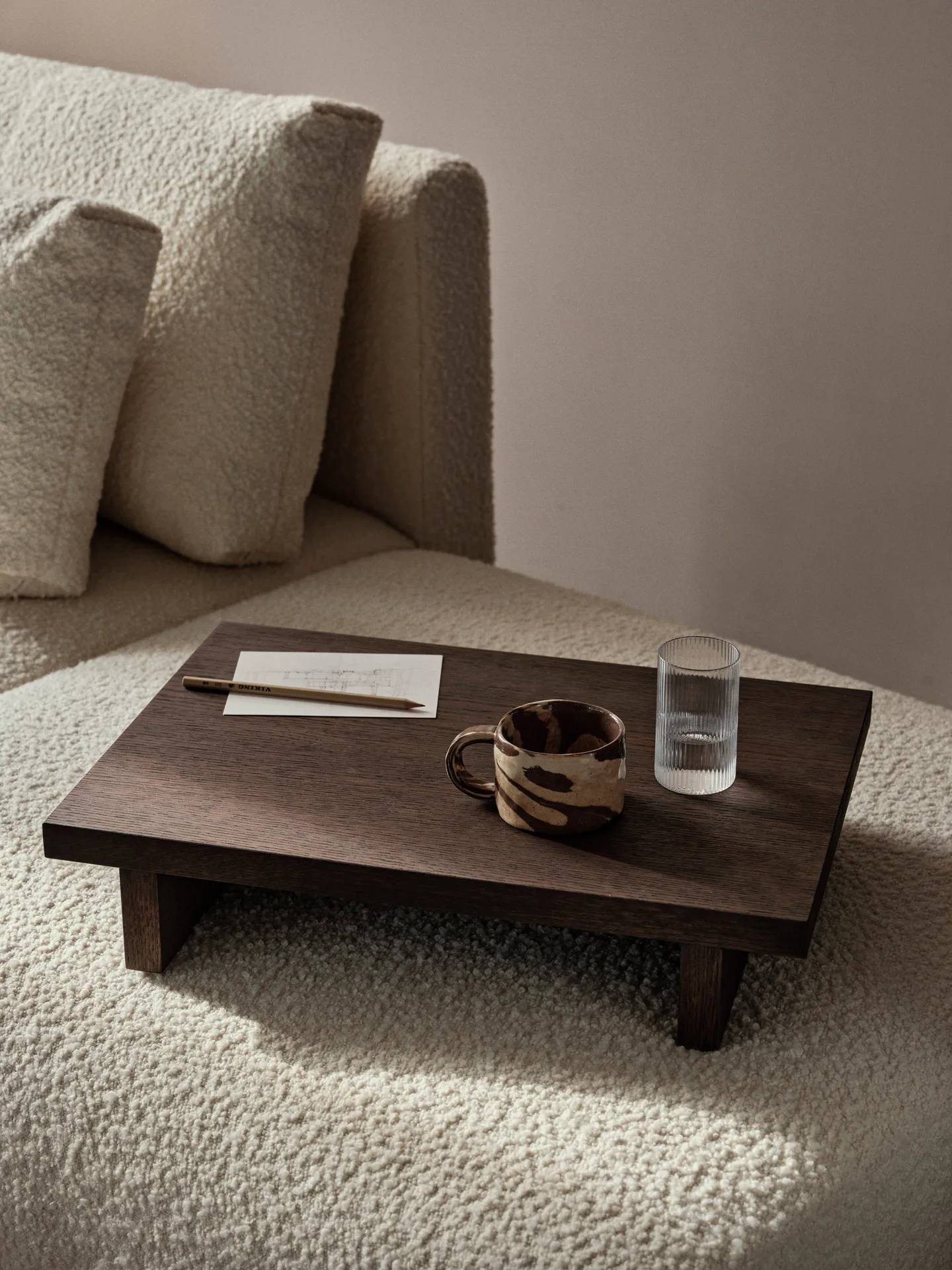 Kona side table sidobord, Dark Stained oak veneer Ferm Living
