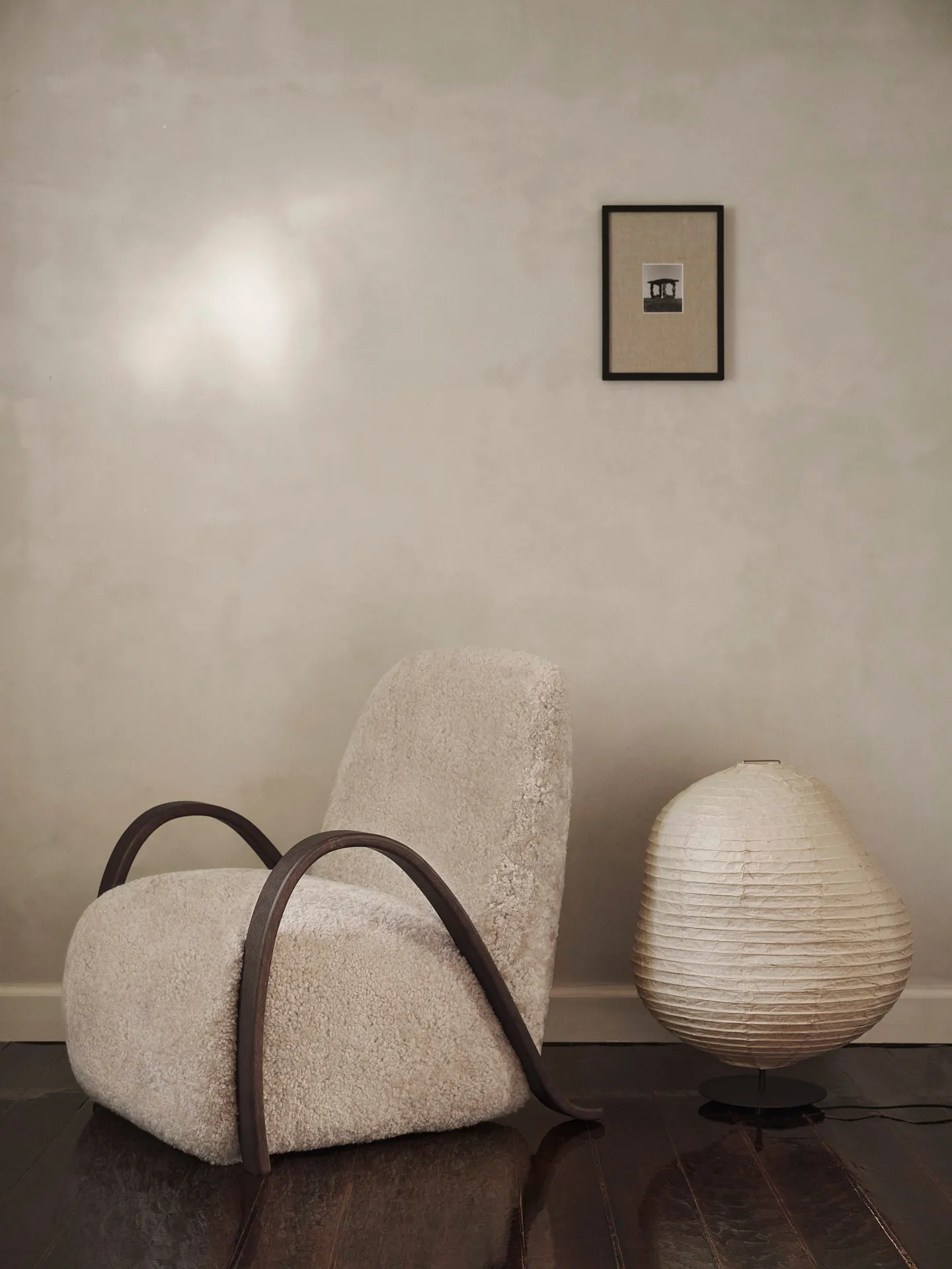 Kurbis golvlampa low, Natural-black Ferm Living