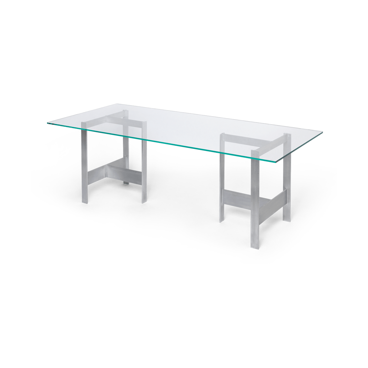 Ferm Living Lager matbord 90x200 cm Glass-aluminium