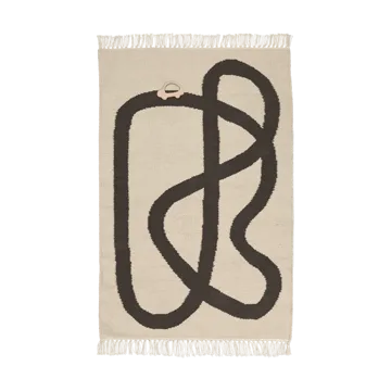 Lane matta 70x105 cm - Off-white-Chocolate - Ferm Living