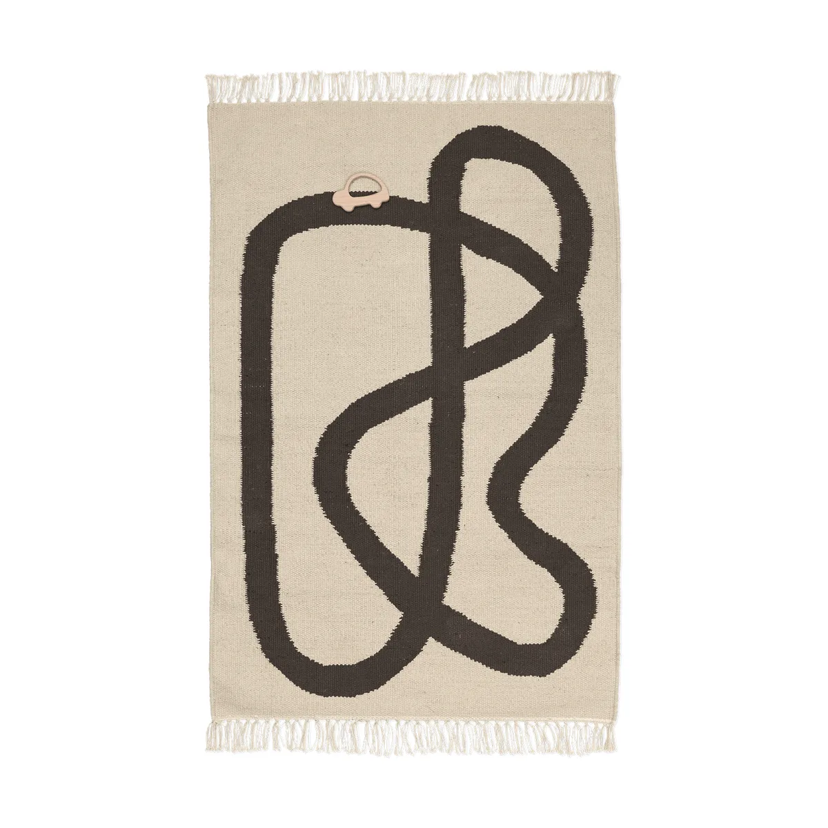 ferm LIVING Lane matta 70x105 cm Off-white-Chocolate