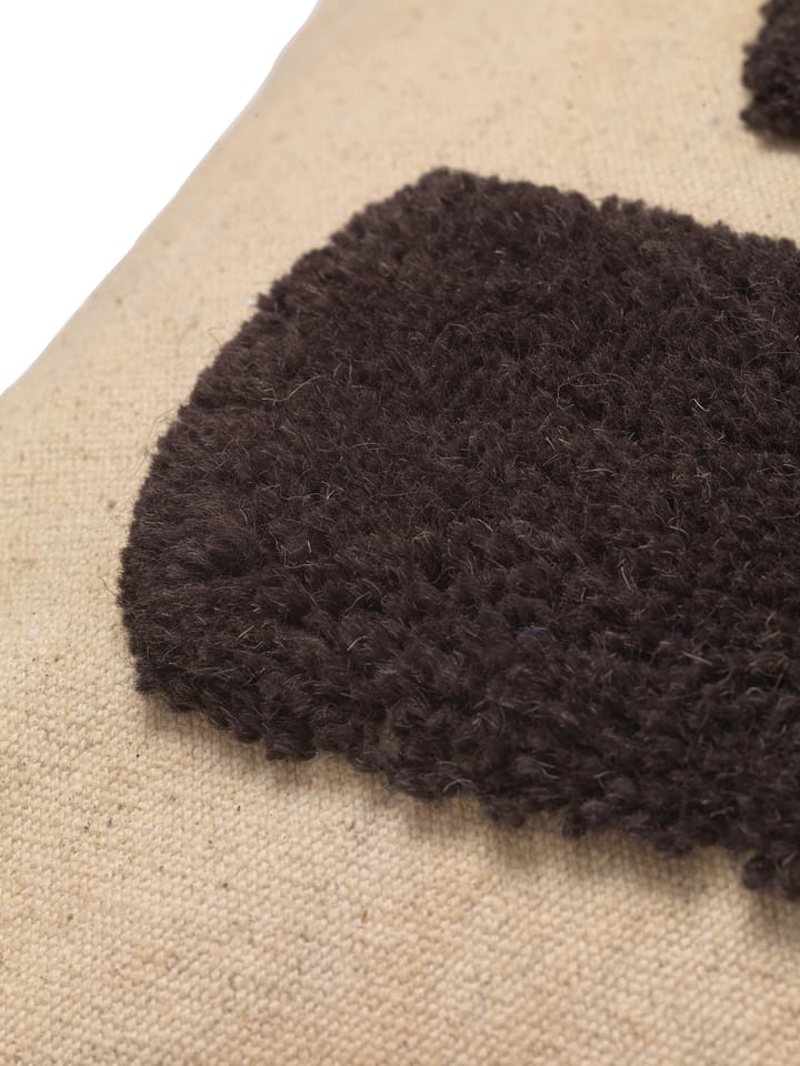 Lay kudde 50x50 cm - Sand / Dark Brown - ferm LIVING