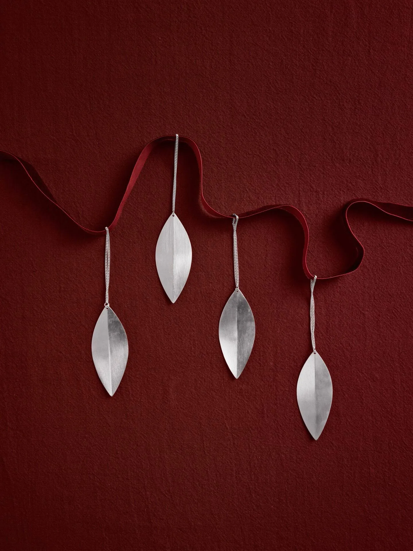 Leaf julgranshänge, Silver, 4-pack Ferm Living